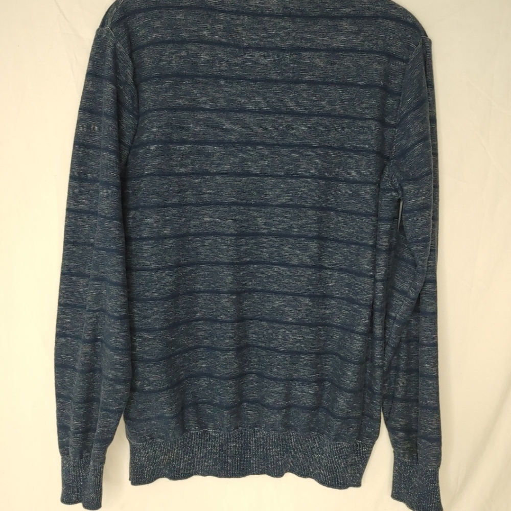 D2 Kangol Sweater Mens M Blue Pullover 1/4 Zip Lightweight Stretch Casual Preppy - Picture 4 of 10
